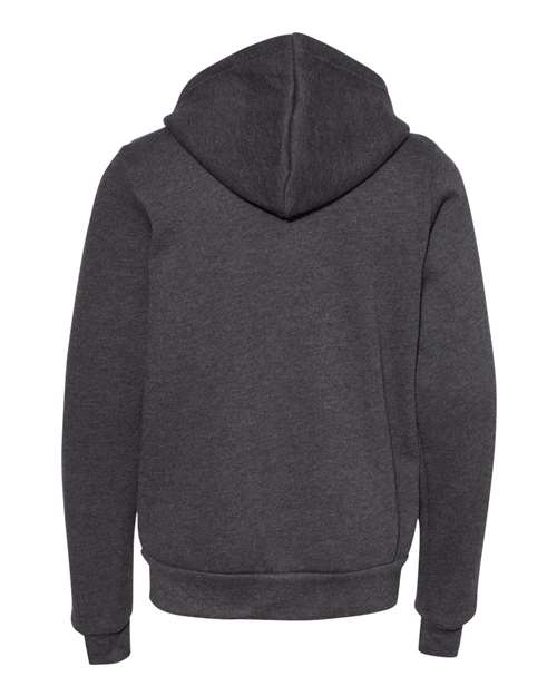 BELLA + CANVAS Youth Sponge Fleece Full-Zip Hoodie Sweatshirt-2