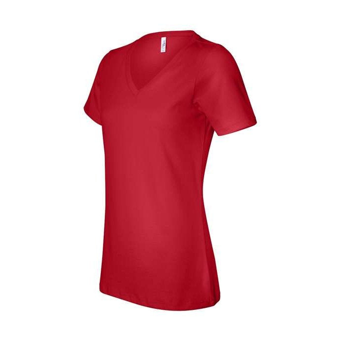 BELLA + CANVAS Women's Relaxed Jersey V-Neck Tee BC6405-2