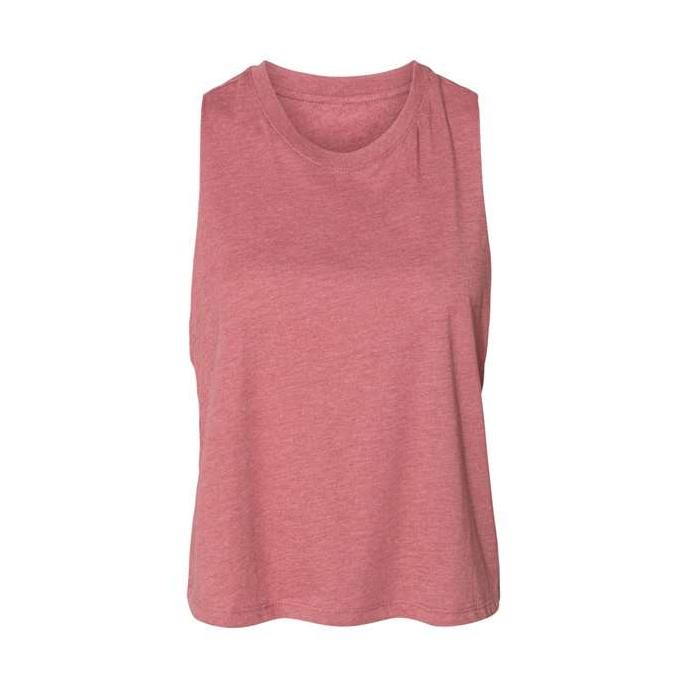 BELLA + CANVAS Women's Racerback Crop Tank-1