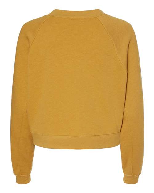 BELLA + CANVAS Women's Crop Raglan Fleece Crewneck Sweatshirt-2
