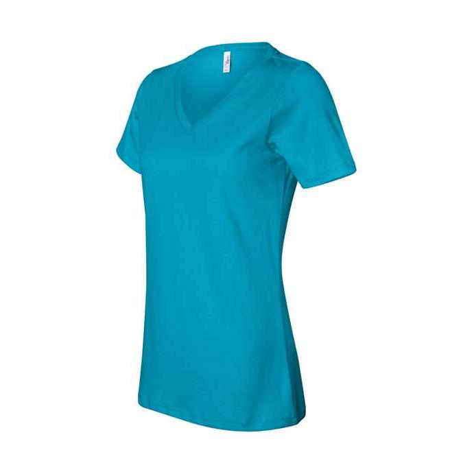 BELLA + CANVAS Women's Relaxed Jersey V-Neck Tee BC6405-2