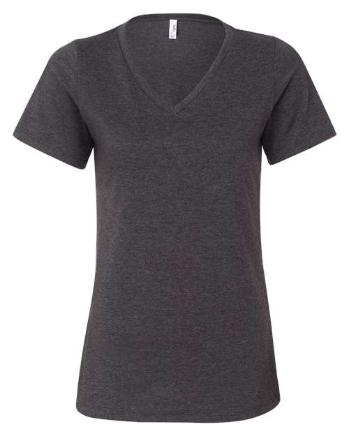 BELLA + CANVAS Women's Relaxed Heather CVC V-Neck Tee-1