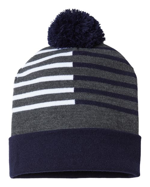 Cap America USA-Made Half Color Beanie