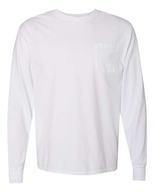 ComfortWash by Hanes Men's Garment-Dyed Long Sleeve T-Shirt With a Pocket-1