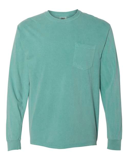 Comfort Colors Men's Garment-Dyed Heavyweight Long Sleeve Pocket T-Shirt-1