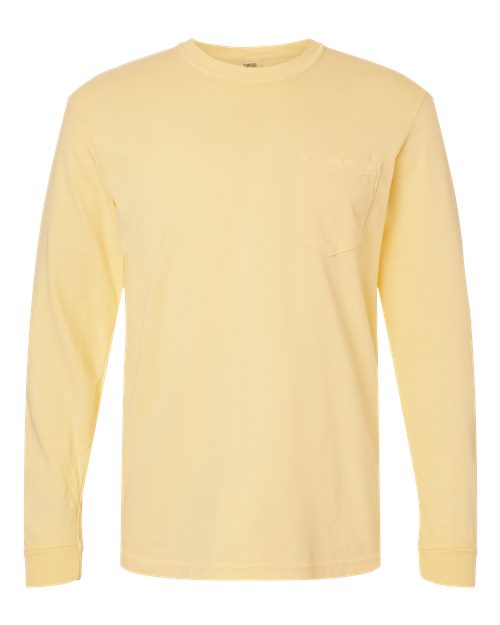 Comfort Colors Men's Garment-Dyed Heavyweight Long Sleeve Pocket T-Shirt-1