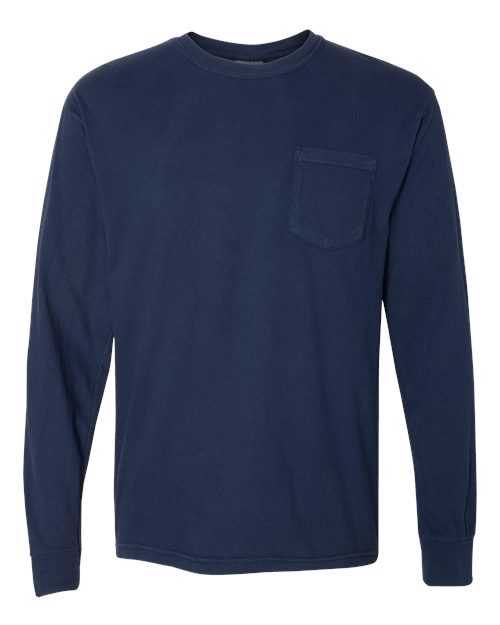Comfort Colors Men's Garment-Dyed Heavyweight Long Sleeve Pocket T-Shirt-1