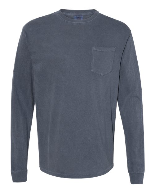 Comfort Colors Men's Garment-Dyed Heavyweight Long Sleeve Pocket T-Shirt-1