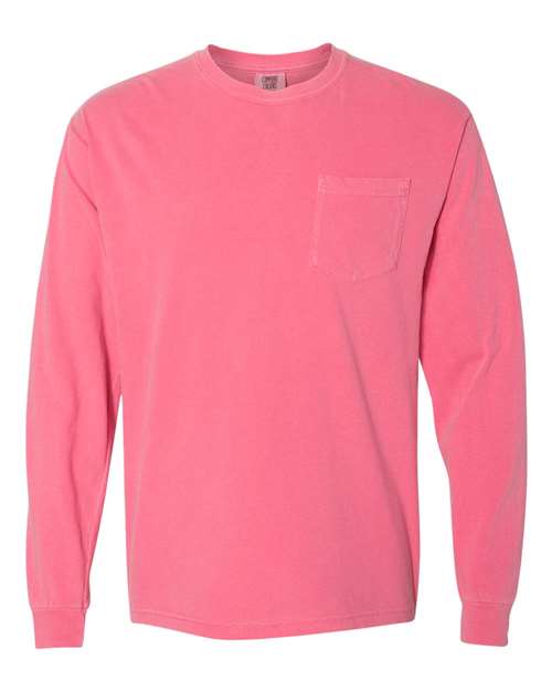 Comfort Colors Men's Garment-Dyed Heavyweight Long Sleeve Pocket T-Shirt-1