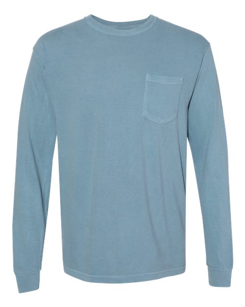 Comfort Colors Men's Garment-Dyed Heavyweight Long Sleeve Pocket T-Shirt-1
