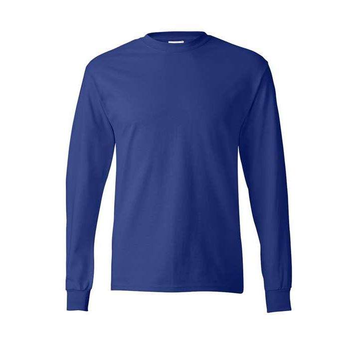 Hanes Men's Authentic 100% Cotton Long Sleeve T-Shirt 5586-1