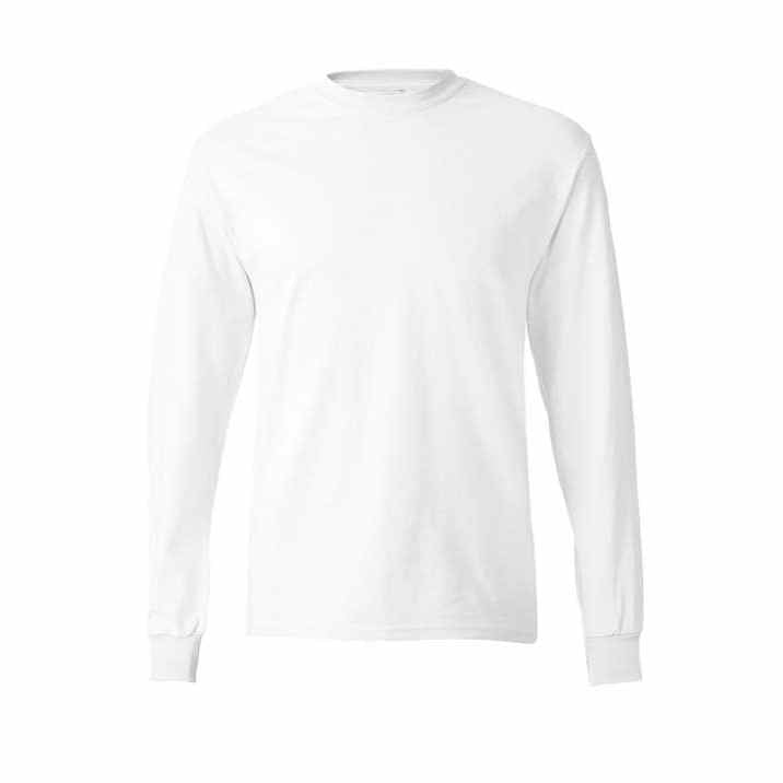 Hanes Men's Authentic 100% Cotton Long Sleeve T-Shirt 5586-1