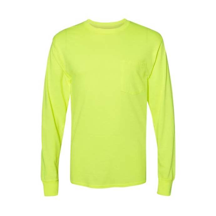 Men's Workwear Long Sleeve Pocket T-Shirt-1