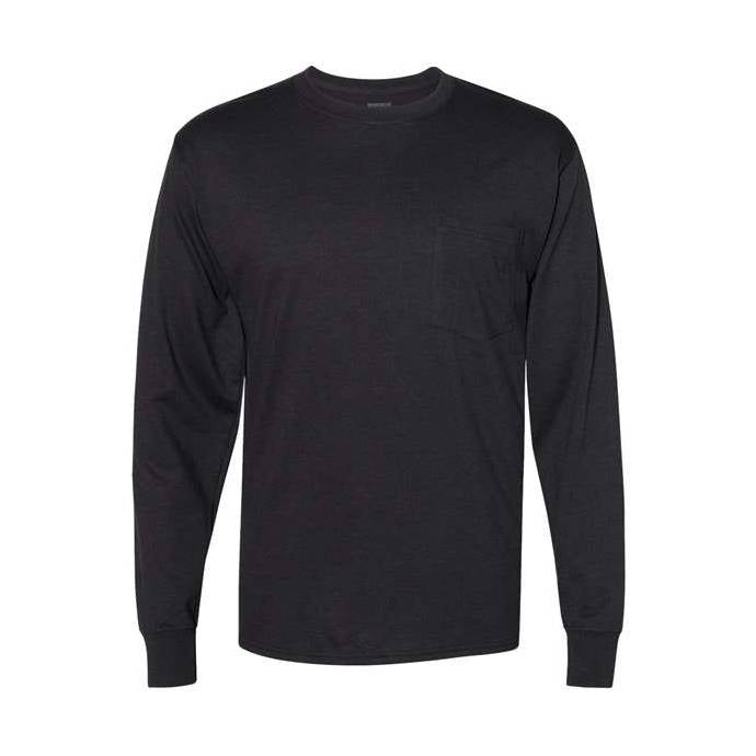 Men's Workwear Long Sleeve Pocket T-Shirt-1