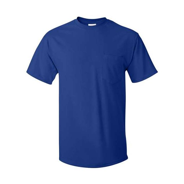 Hanes Men's Authentic 100% Cotton T-Shirt with Pocket-1