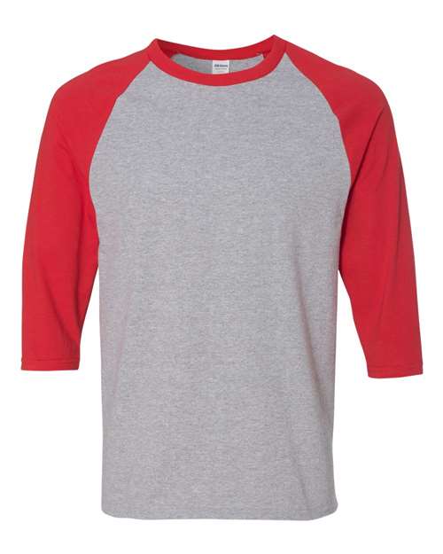 Gildan Men's Heavy Cotton Raglan Three-Quarter Sleeve T-Shirt-1