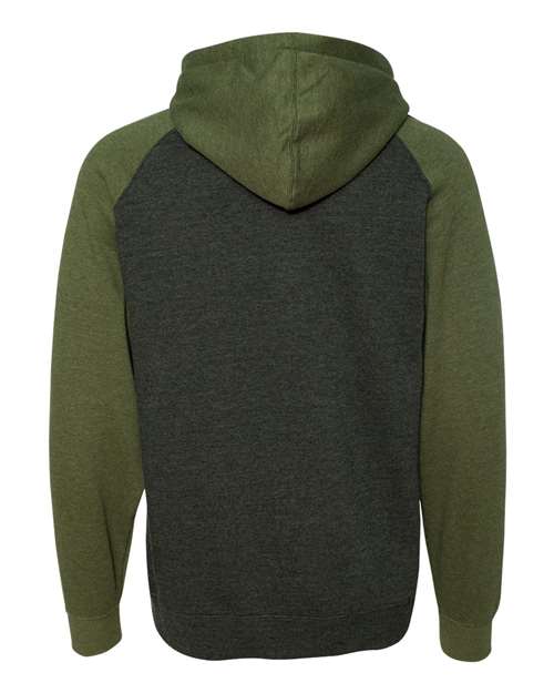 Independent Trading Co. Men's Raglan Hooded Sweatshirt-2