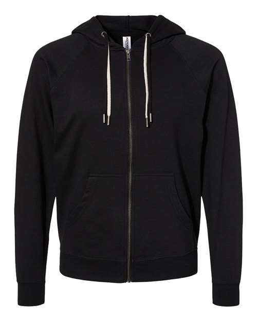 Independent Trading Co. Men's Icon Lightweight Loopback Terry Full-Zip Hooded Sweatshirt-1