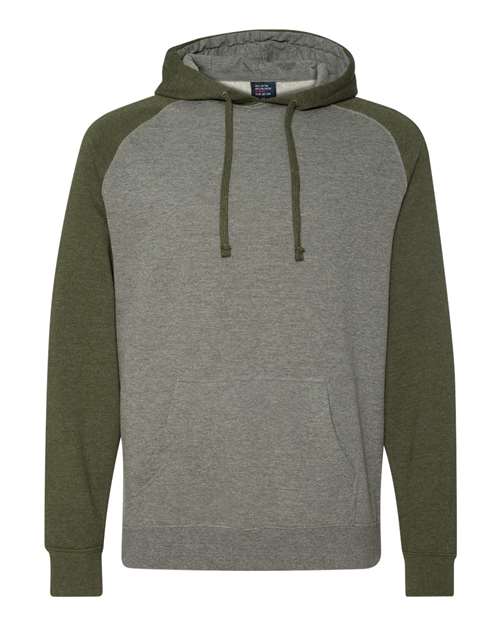Independent Trading Co. Men's Raglan Hooded Sweatshirt-1