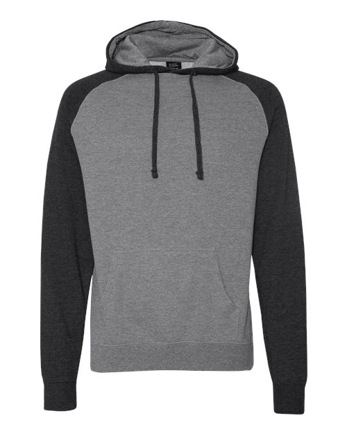 Independent Trading Co. Men's Raglan Hooded Sweatshirt-1