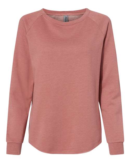 Independent Trading Co. Women's California Wave Wash Crewneck Sweatshirt-1