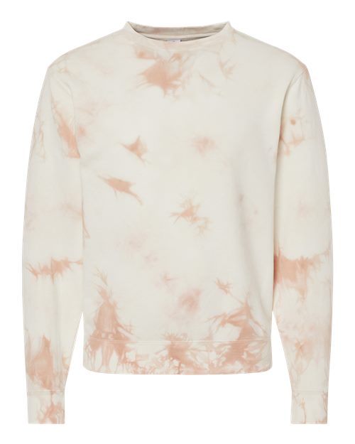 Independent Trading Co. Men's Midweight Tie-Dyed Crewneck Sweatshirt-1
