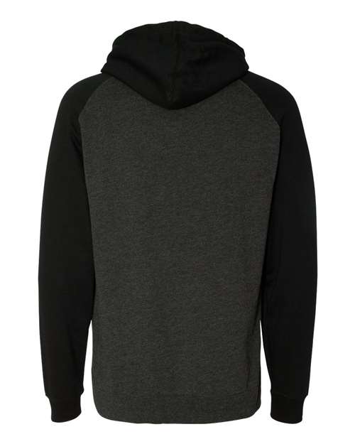 Independent Trading Co. Men's Raglan Hooded Sweatshirt-2