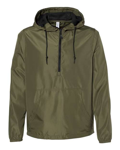 Independent Trading Co. Men's Lightweight Quarter-Zip Windbreaker Pullover Jacket-1