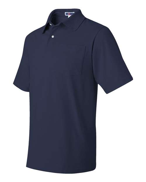 JERZEES Men's SpotShield 50/50 Polo with Pocket-2