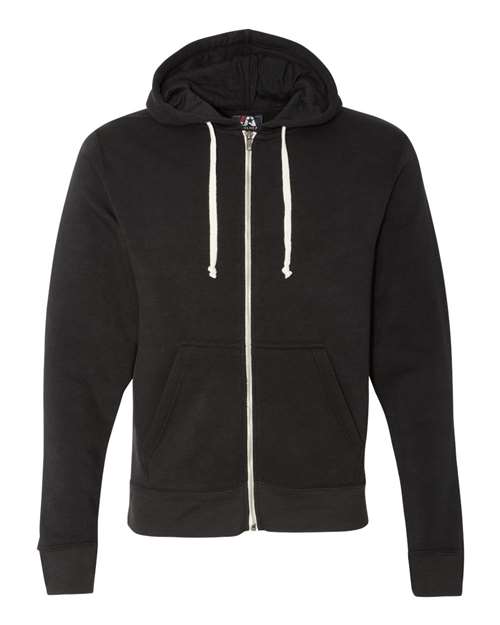 J. America Unisex Triblend Full-Zip Hooded Sweatshirt 4249-1
