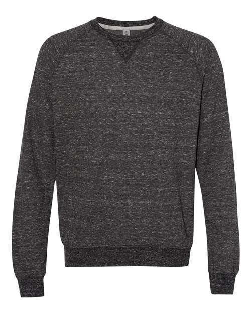 JERZEES Men's Snow Heather French Terry Crewneck Sweatshirt-1
