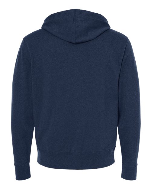 Independent Trading Co. Men's Heathered French Terry Full-Zip Hooded Sweatshirt-2