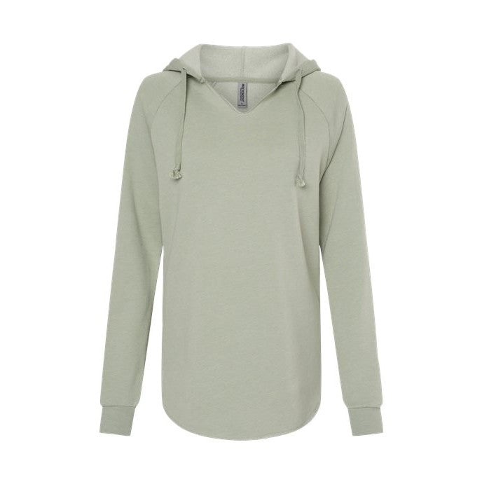 Independent Trading Co. Women’s Lightweight California Wave Wash Hooded Sweatshirt-1