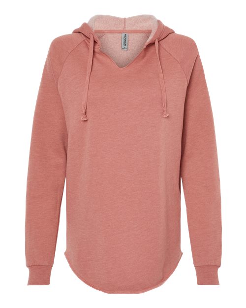 Independent Trading Co. Women’s Lightweight California Wave Wash Hooded Sweatshirt-1