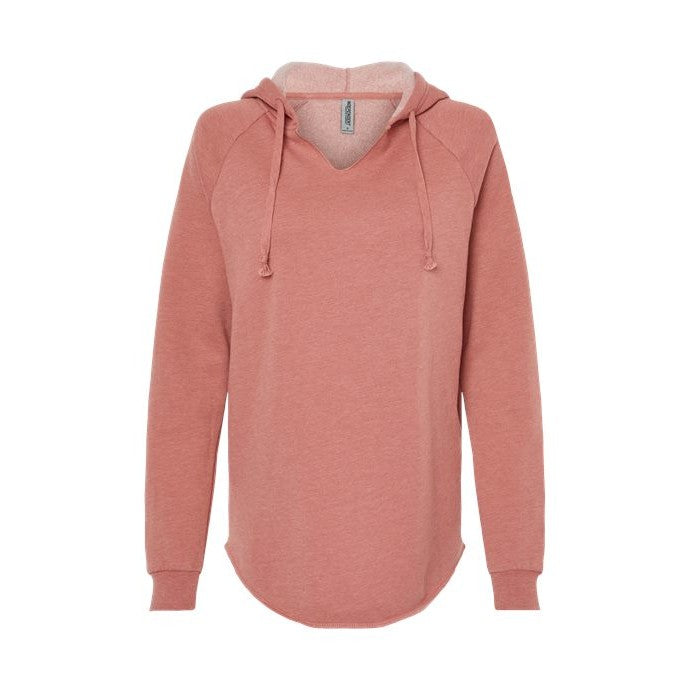 Independent Trading Co. Women’s Lightweight California Wave Wash Hooded Sweatshirt-1