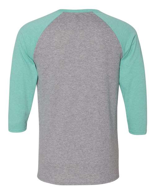 JERZEES Men's Triblend Three-Quarter Raglan Baseball T-Shirt-2