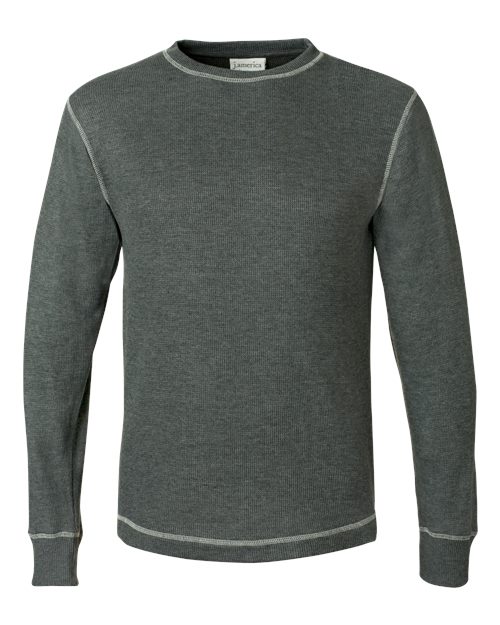 J. America Men's Vintage Thermal Long Sleeve T-Shirt-1