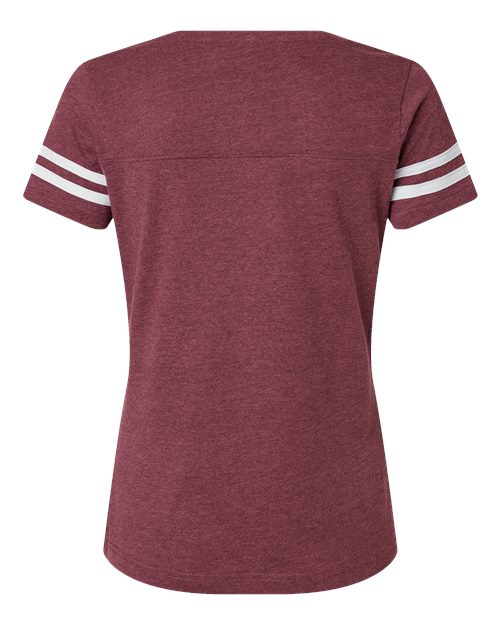 LAT Women's Football V-Neck Fine Jersey Tee-2
