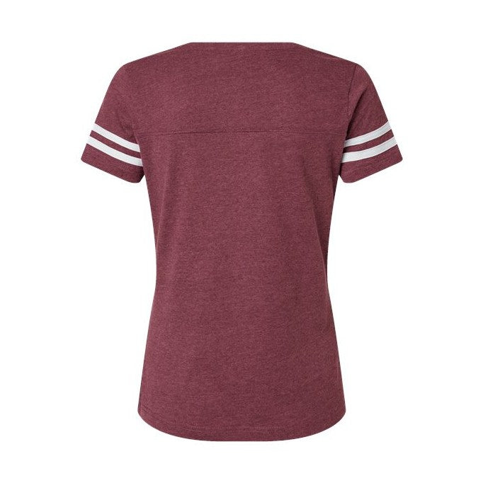 LAT Women's Football V-Neck Fine Jersey Tee-2