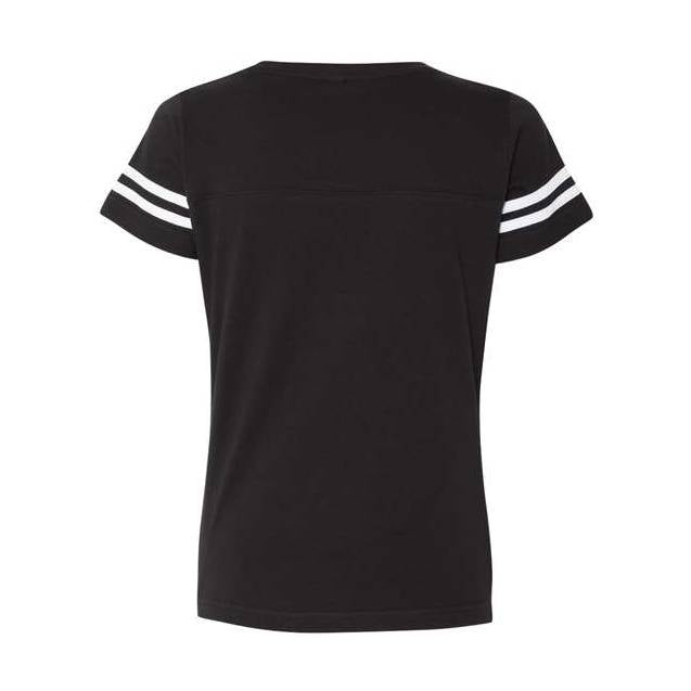LAT Women's Football V-Neck Fine Jersey Tee-2