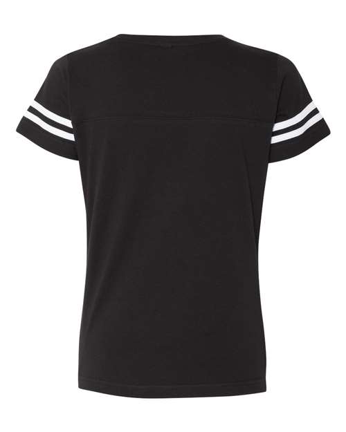 LAT Women's Football V-Neck Fine Jersey Tee-2