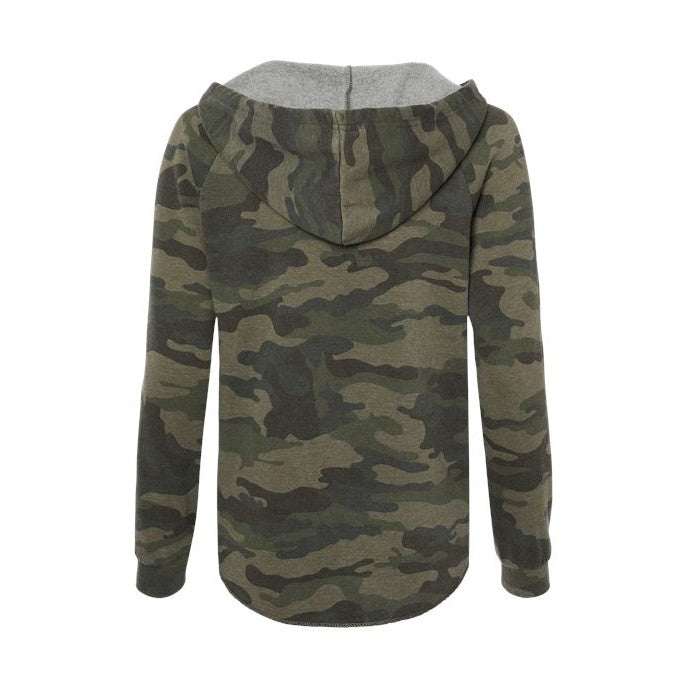 Independent Trading Co. Women’s Lightweight California Wave Wash Hooded Sweatshirt-2