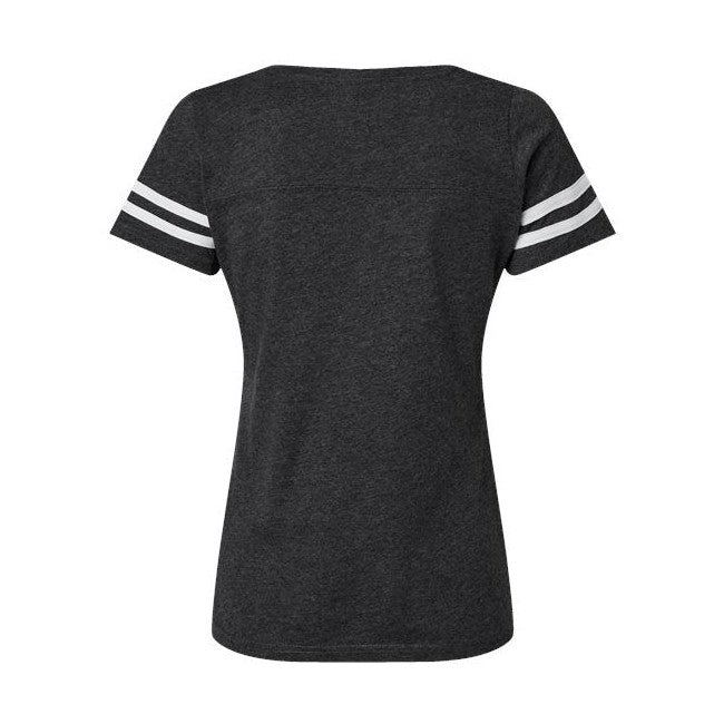 LAT Women's Football V-Neck Fine Jersey Tee-2