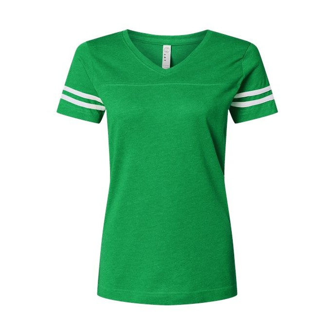 LAT Women's Football V-Neck Fine Jersey Tee-1