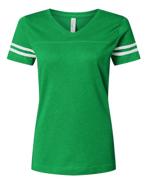 LAT Women's Football V-Neck Fine Jersey Tee-1