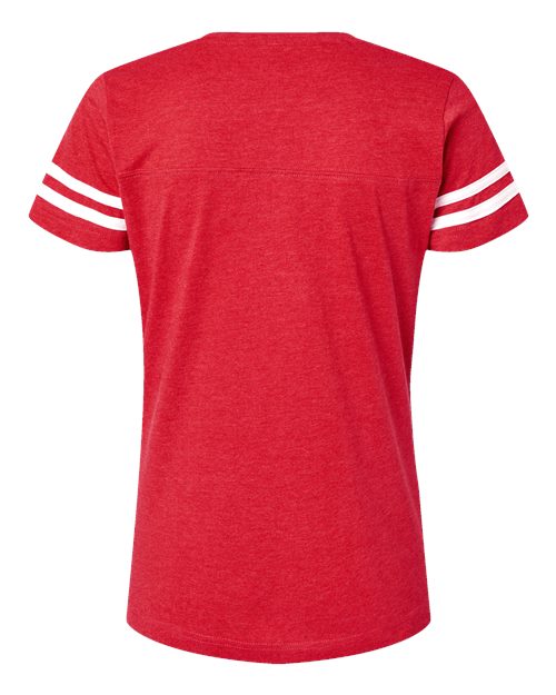 LAT Women's Football V-Neck Fine Jersey Tee-2
