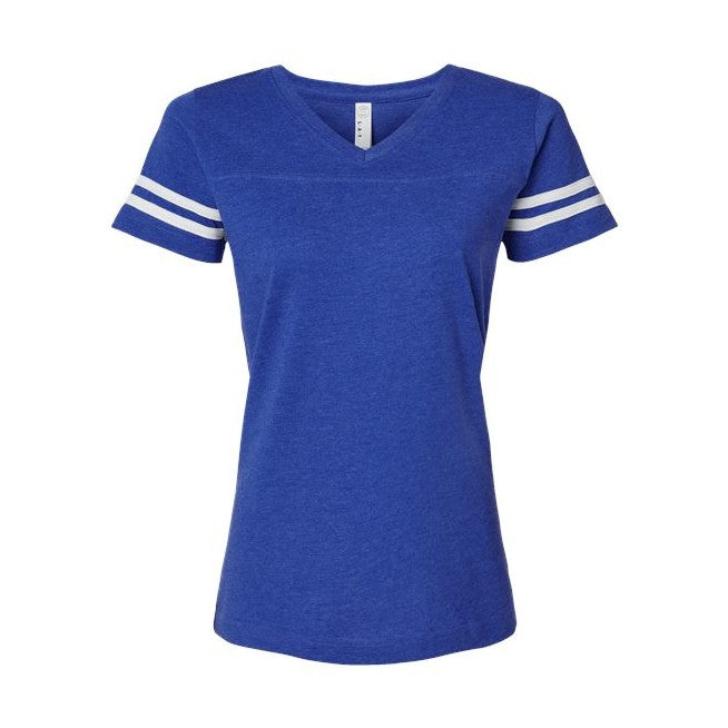 LAT Women's Football V-Neck Fine Jersey Tee-1