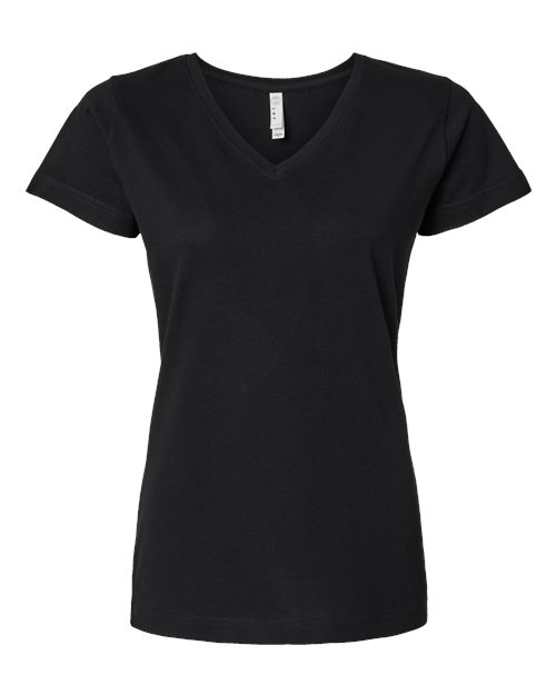LAT Women's Fine Jersey V-Neck Tee-1