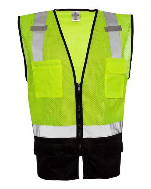 Kishigo Men's Black Bottom Mesh Class 2 Vest-1