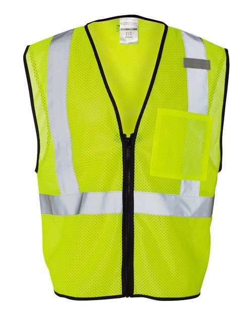 Kishigo Men's Single Pocket Zipper Mesh Class 2 Vest-1